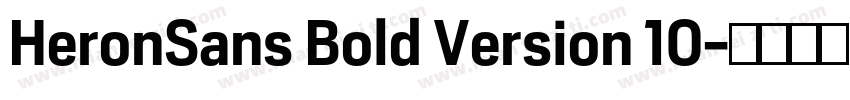 HeronSans Bold Version 10字体转换